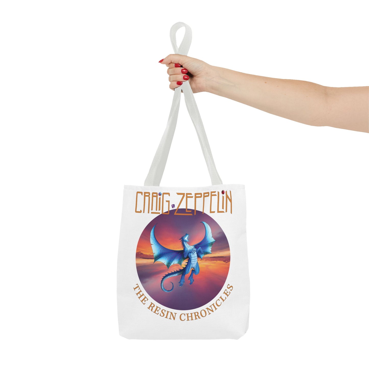 Dragon Band Tote — "Craig Zeppelin: The Resin Chronicles" Graphic Tote Bag