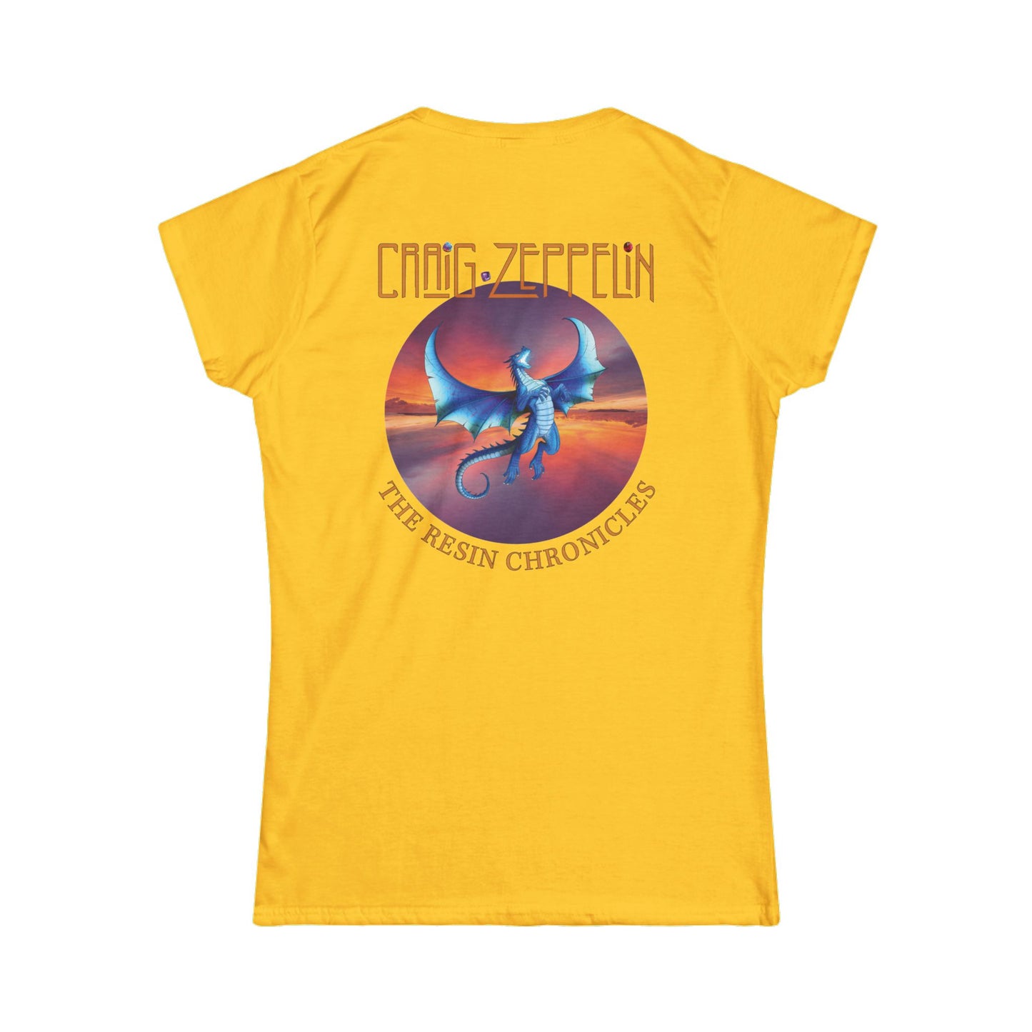 Women's Softstyle Tee - Craig Zeppelin - Time of the Gods - Dragon T-shirt