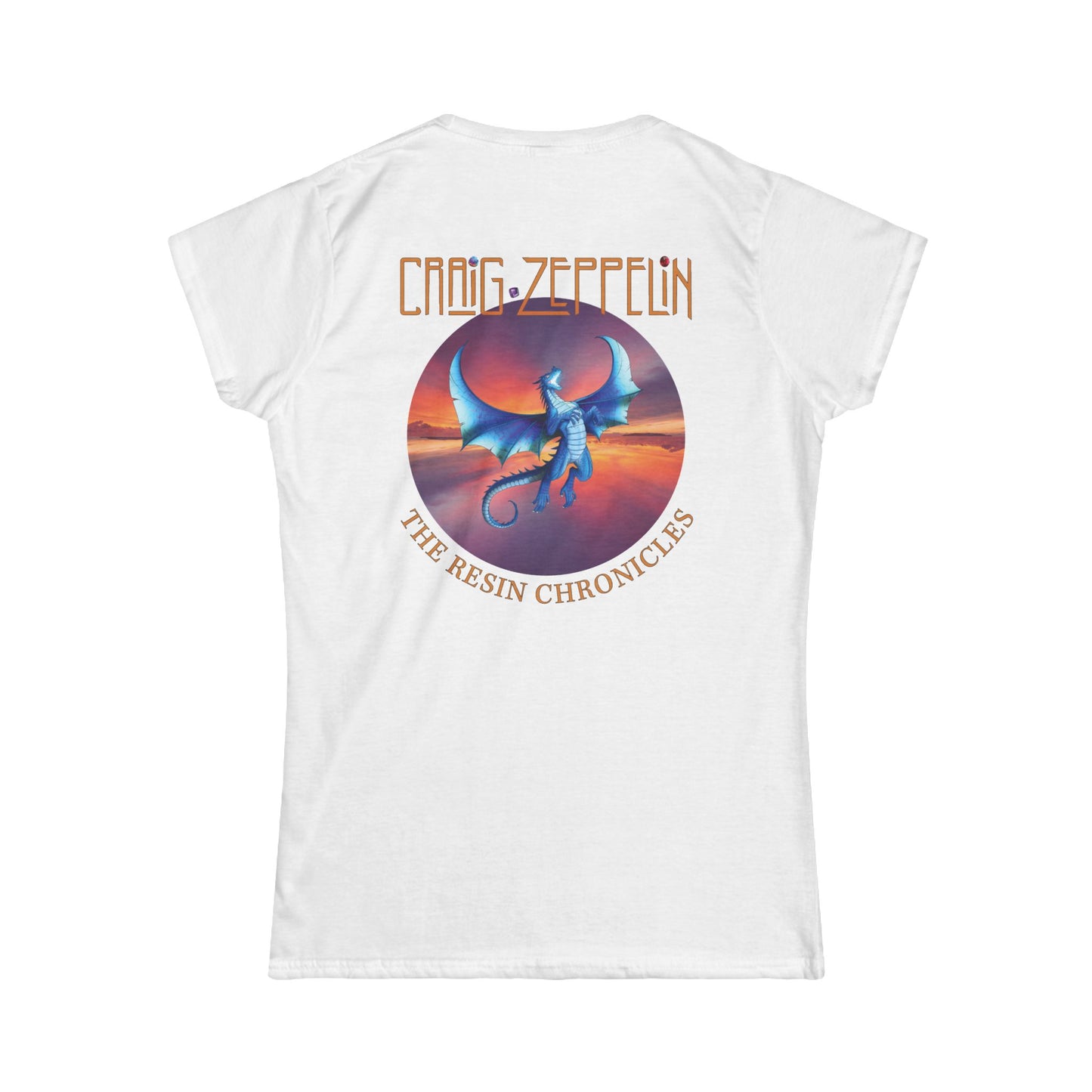 Women's Softstyle Tee - Craig Zeppelin - Time of the Gods - Dragon T-shirt