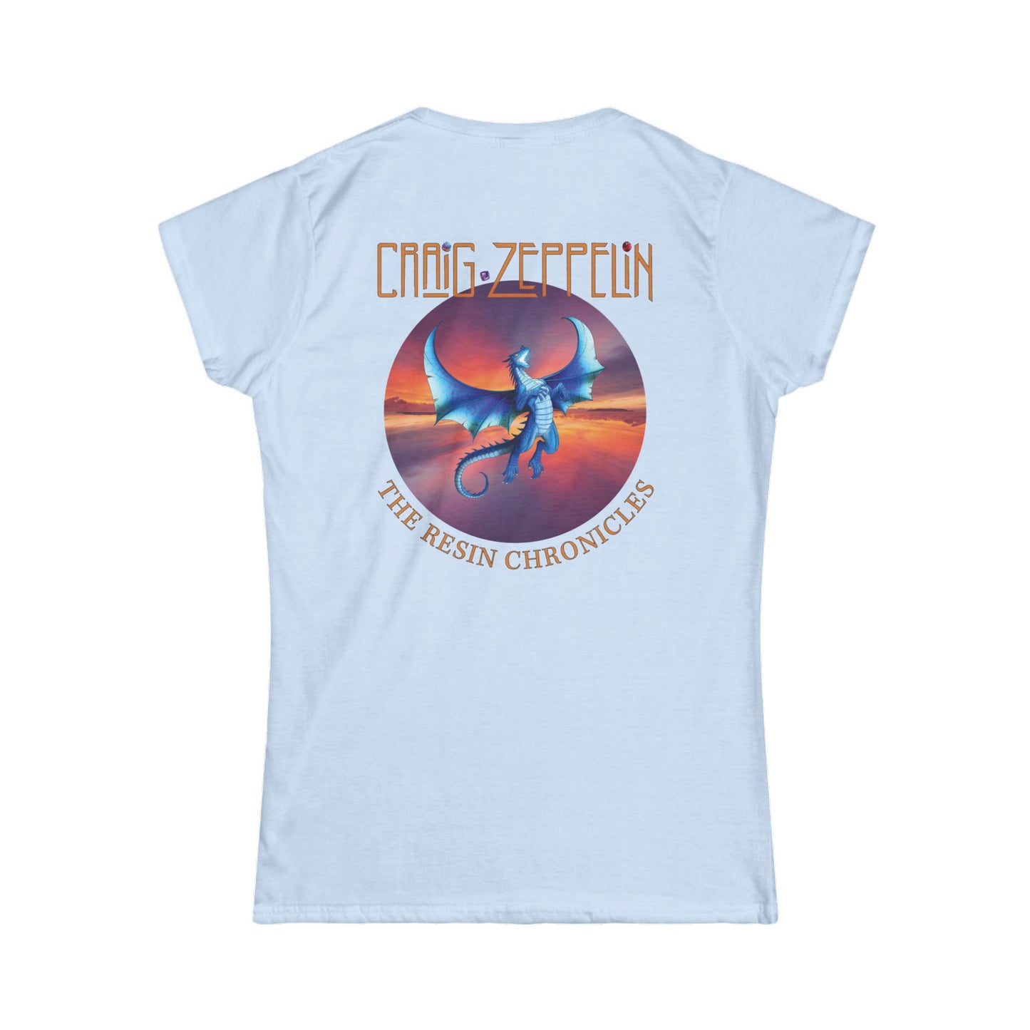 Women's Softstyle Tee - Craig Zeppelin - Time of the Gods - Dragon T-shirt