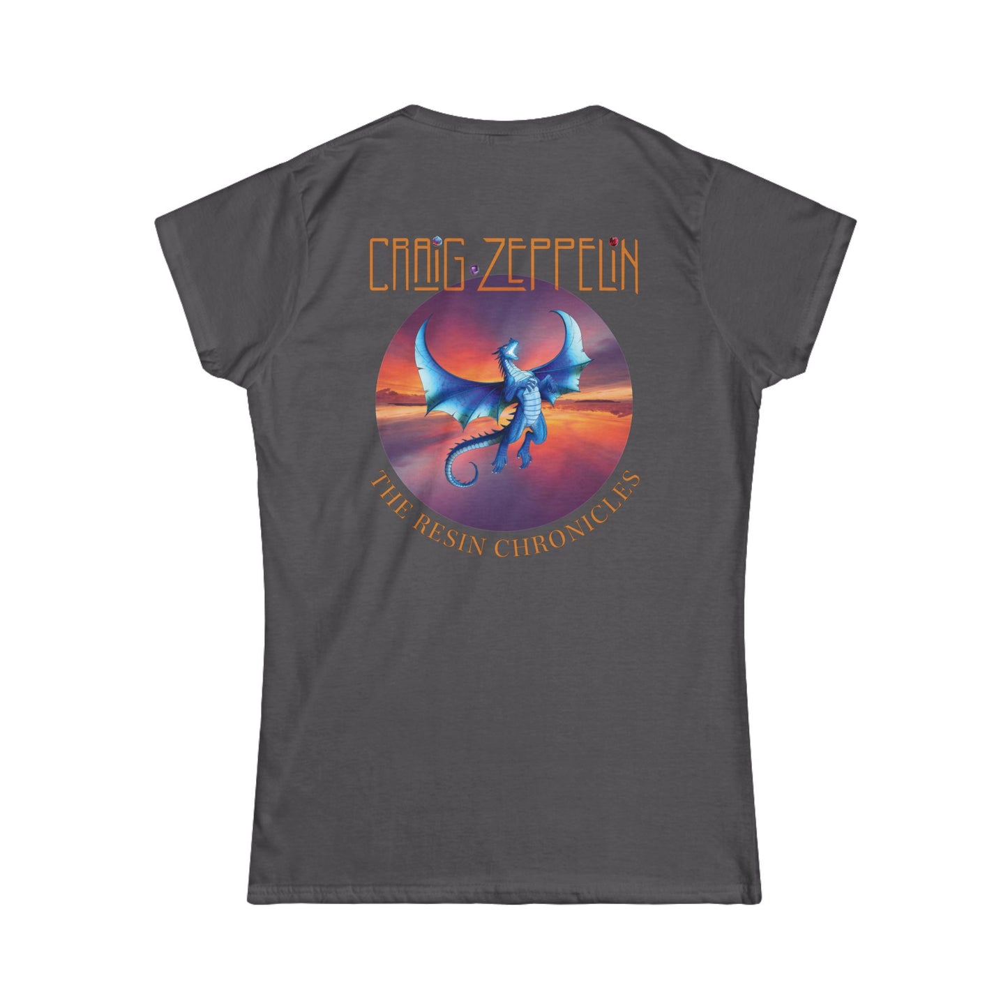 Women's Softstyle Tee - Craig Zeppelin - Time of the Gods - Dragon T-shirt