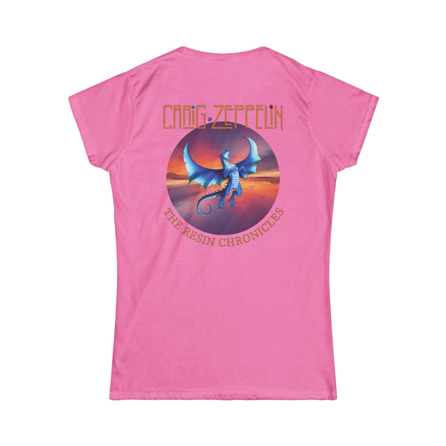 Women's Softstyle Tee - Craig Zeppelin - Time of the Gods - Dragon T-shirt