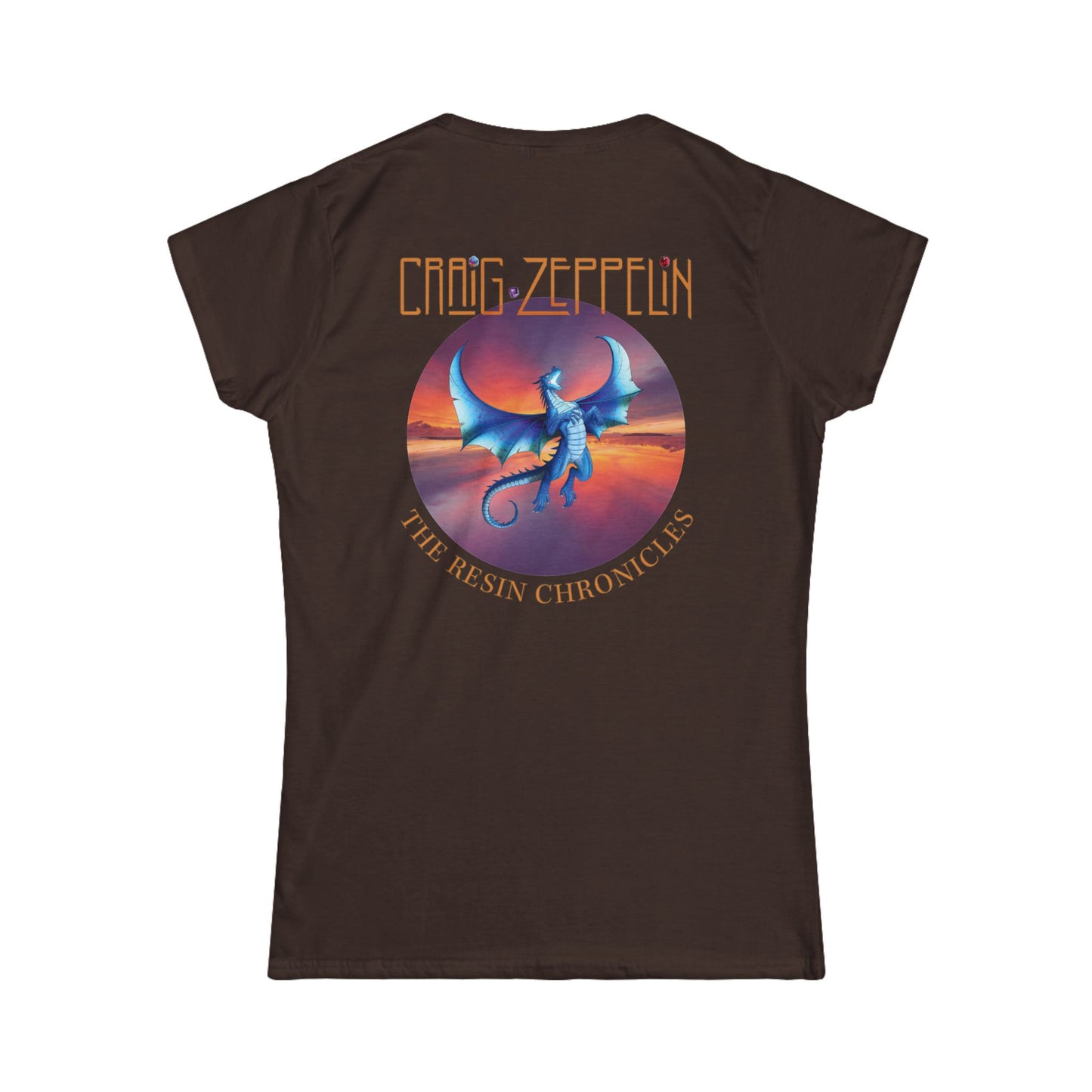 Women's Softstyle Tee - Craig Zeppelin - Time of the Gods - Dragon T-shirt