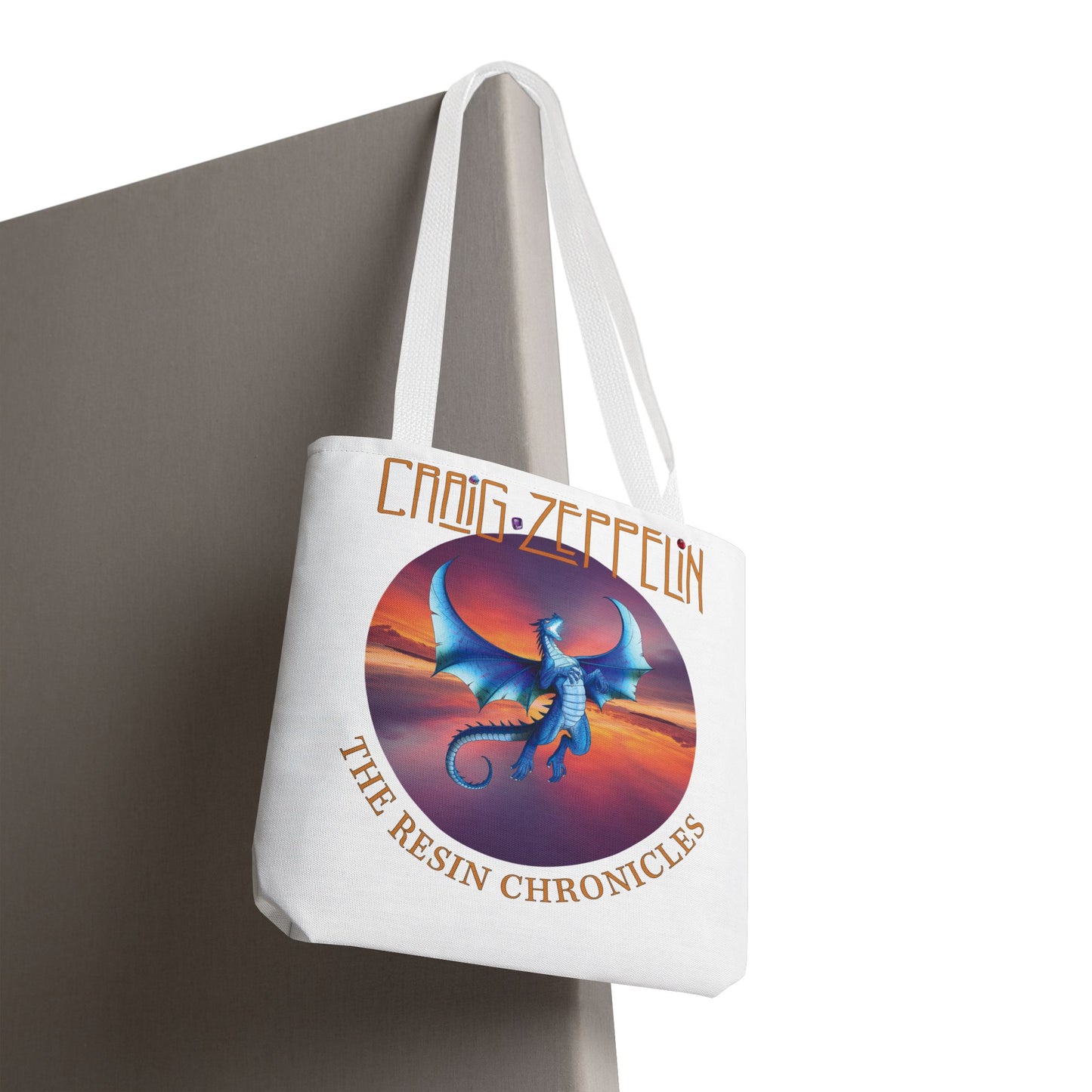 Dragon Band Tote — "Craig Zeppelin: The Resin Chronicles" Graphic Tote Bag