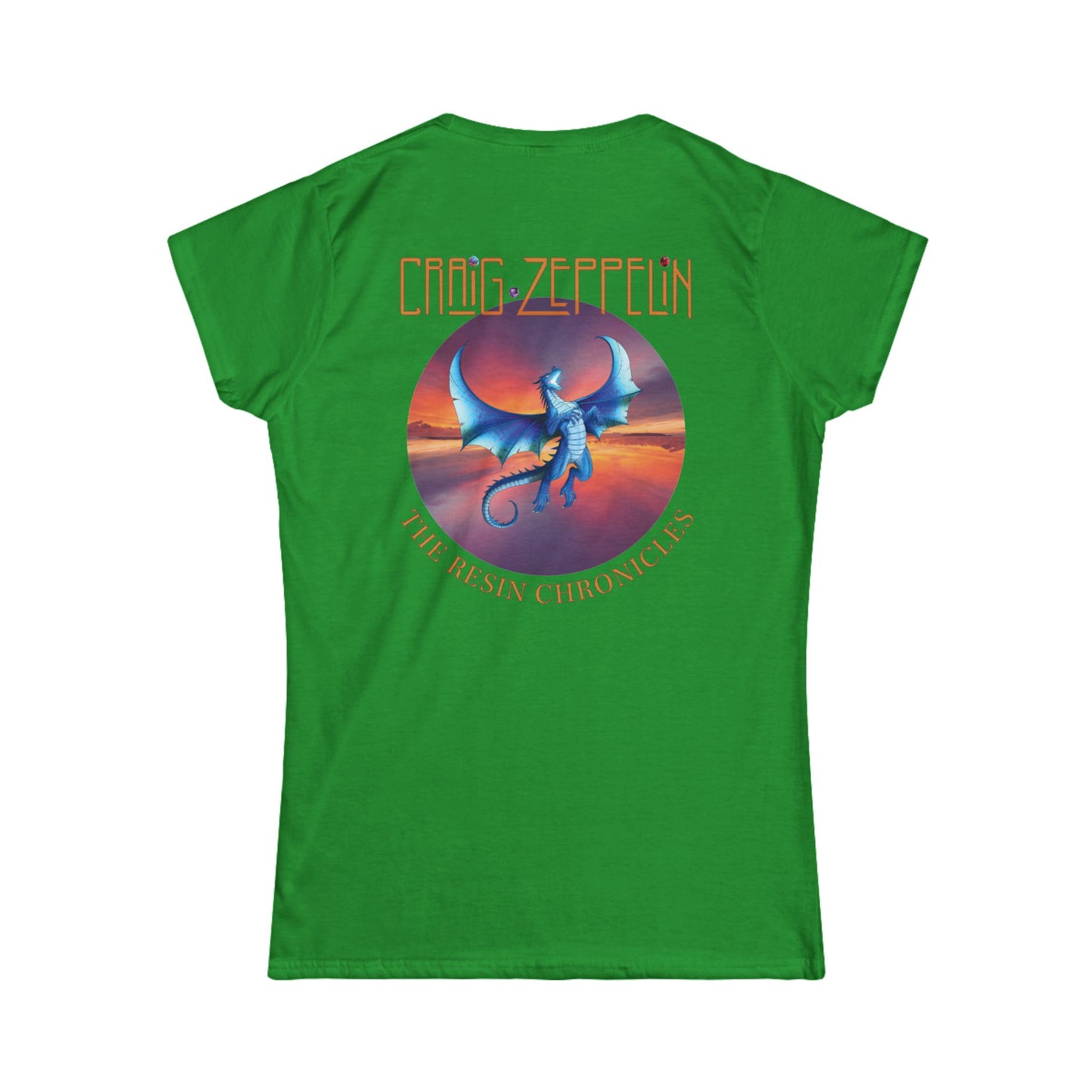 Women's Softstyle Tee - Craig Zeppelin - Time of the Gods - Dragon T-shirt