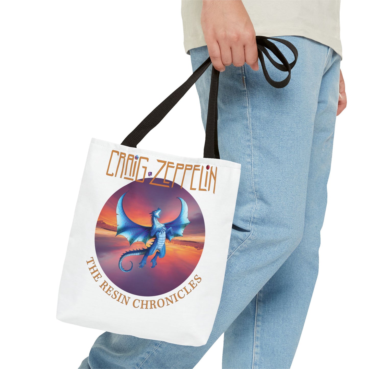 Dragon Band Tote — "Craig Zeppelin: The Resin Chronicles" Graphic Tote Bag