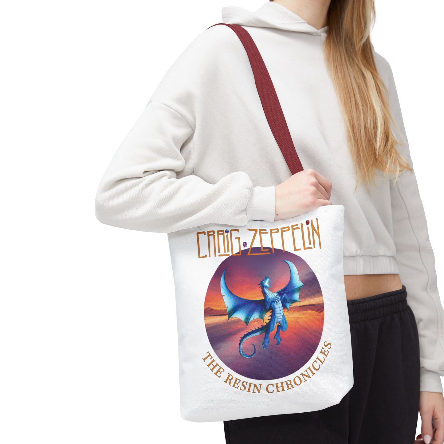 Dragon Band Tote — "Craig Zeppelin: The Resin Chronicles" Graphic Tote Bag